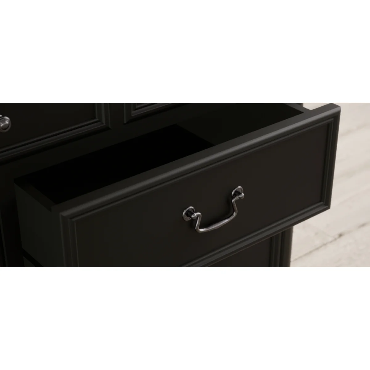 Chateau Noir Oak and Black Painted Wide Chest of Drawers – image 13