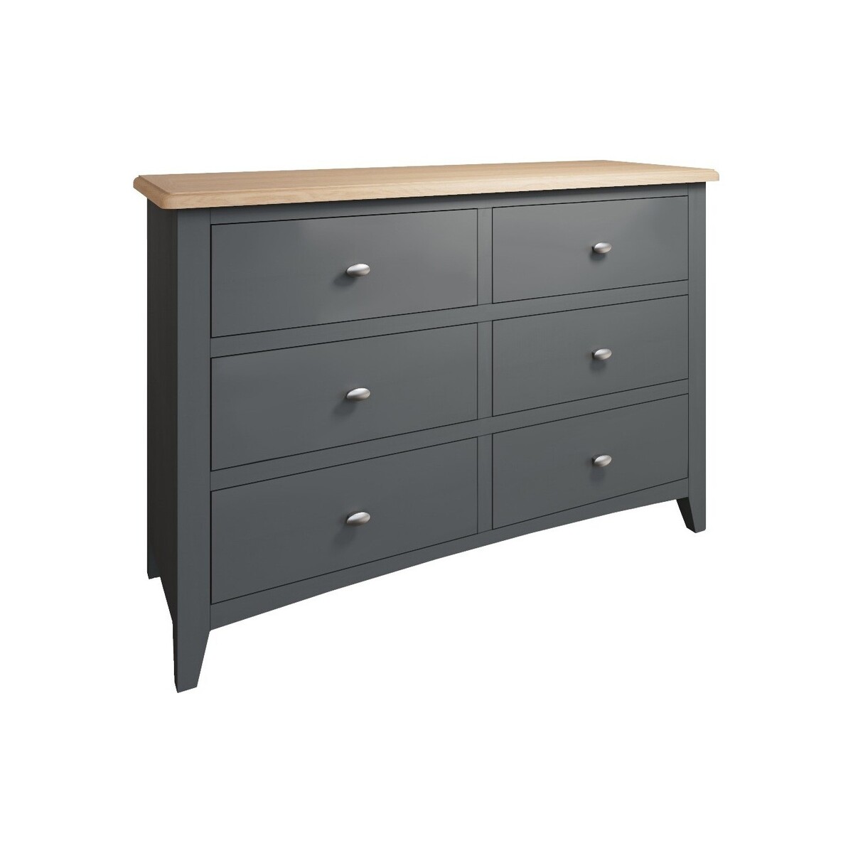 Arlia Oak and Grey 6 Drawer Chest – image 2