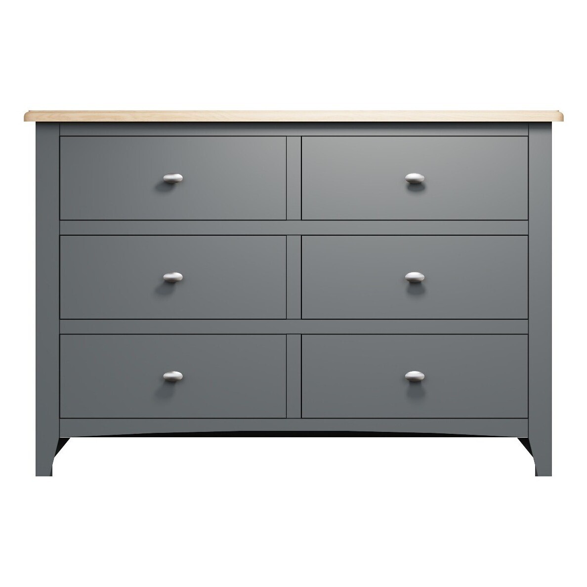 Arlia Oak and Grey 6 Drawer Chest – image 1
