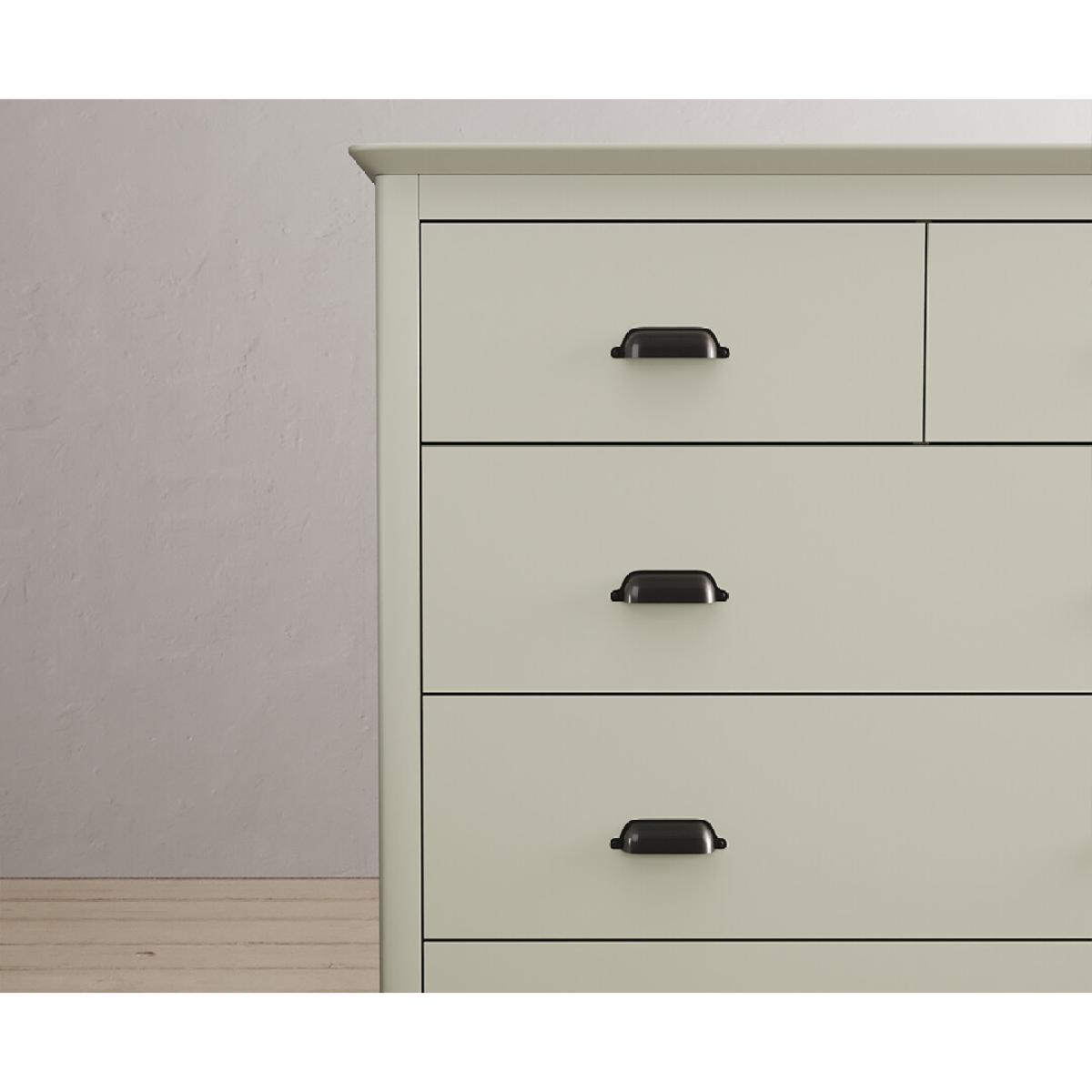 Ancona Oak and Soft Green Painted 2 Over 3 Chest of Drawers – image 6