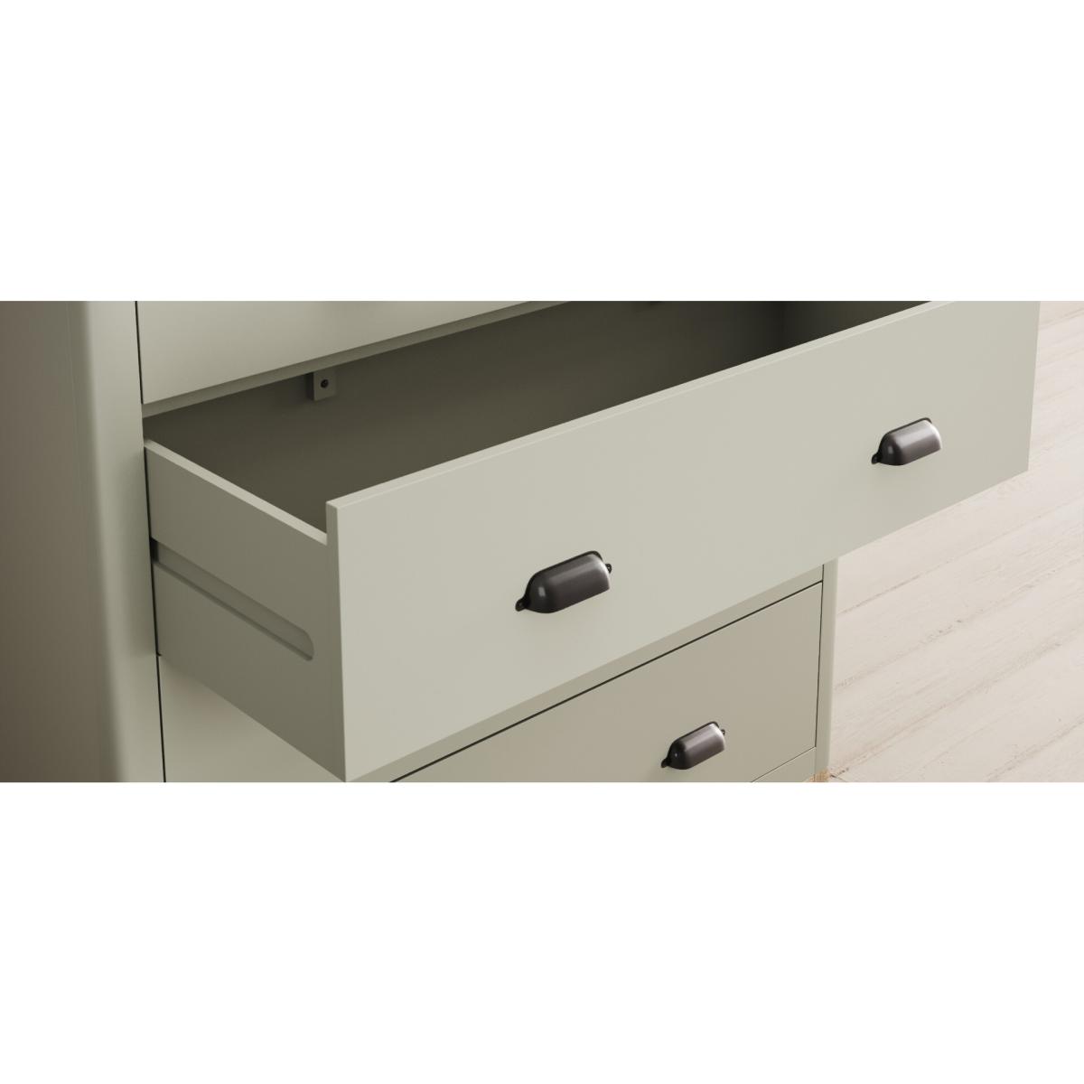 Ancona Oak and Soft Green Painted 2 Over 3 Chest of Drawers – image 8