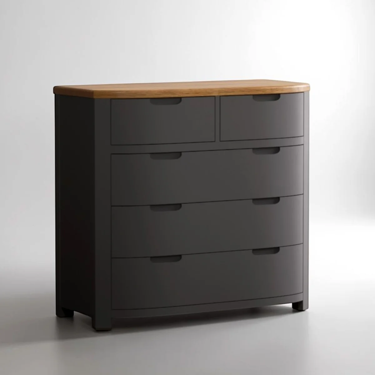Bradwell Oak and Charcoal Painted 2 Over 3 Chest of Drawers – image 3