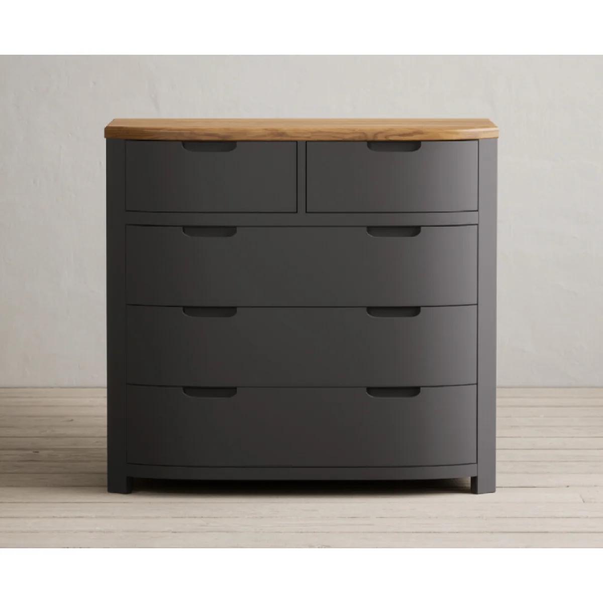Bradwell Oak and Charcoal Painted 2 Over 3 Chest of Drawers – image 5