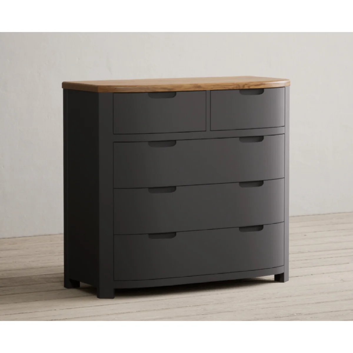 Bradwell Oak and Charcoal Painted 2 Over 3 Chest of Drawers – image 6