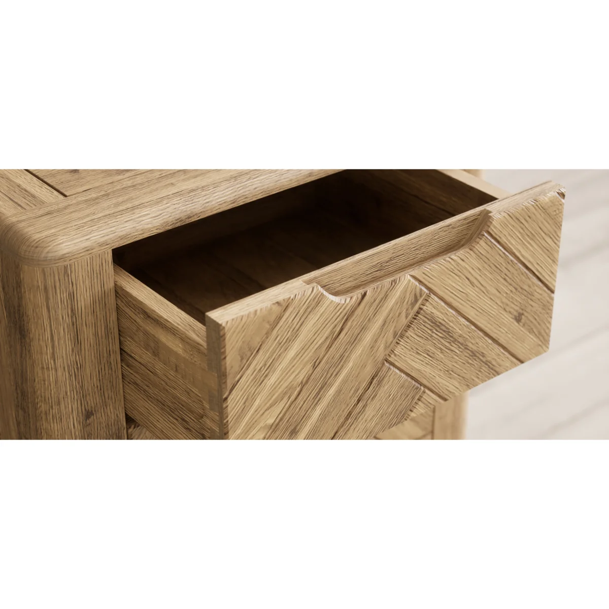 Parven Solid Oak 5 Drawer Tallboy Chest – image 9