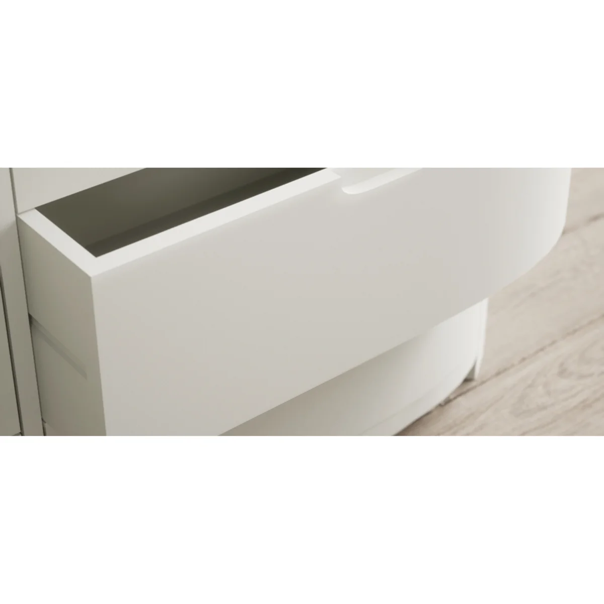Bradwell Oak and Signal White Painted Wide Chest of Drawers – image 8
