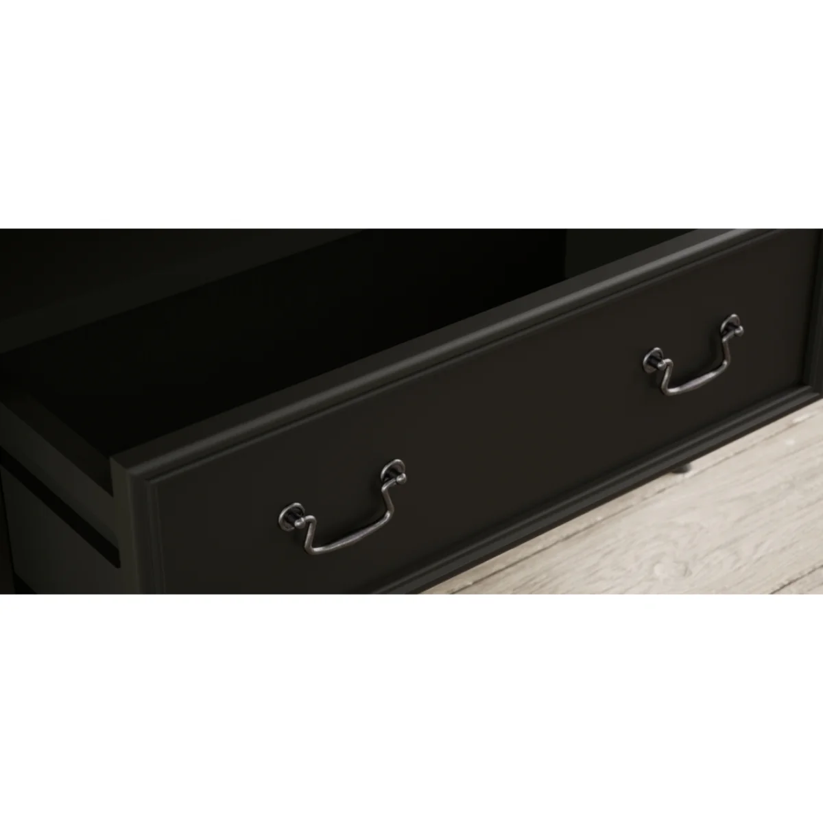Chateau Noir Oak and Black Painted 2 Over 3 Chest of Drawers – image 13
