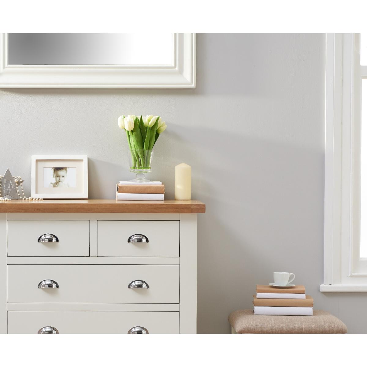 Eden Oak and White 2 Over 3 Chest of Drawers – image 4