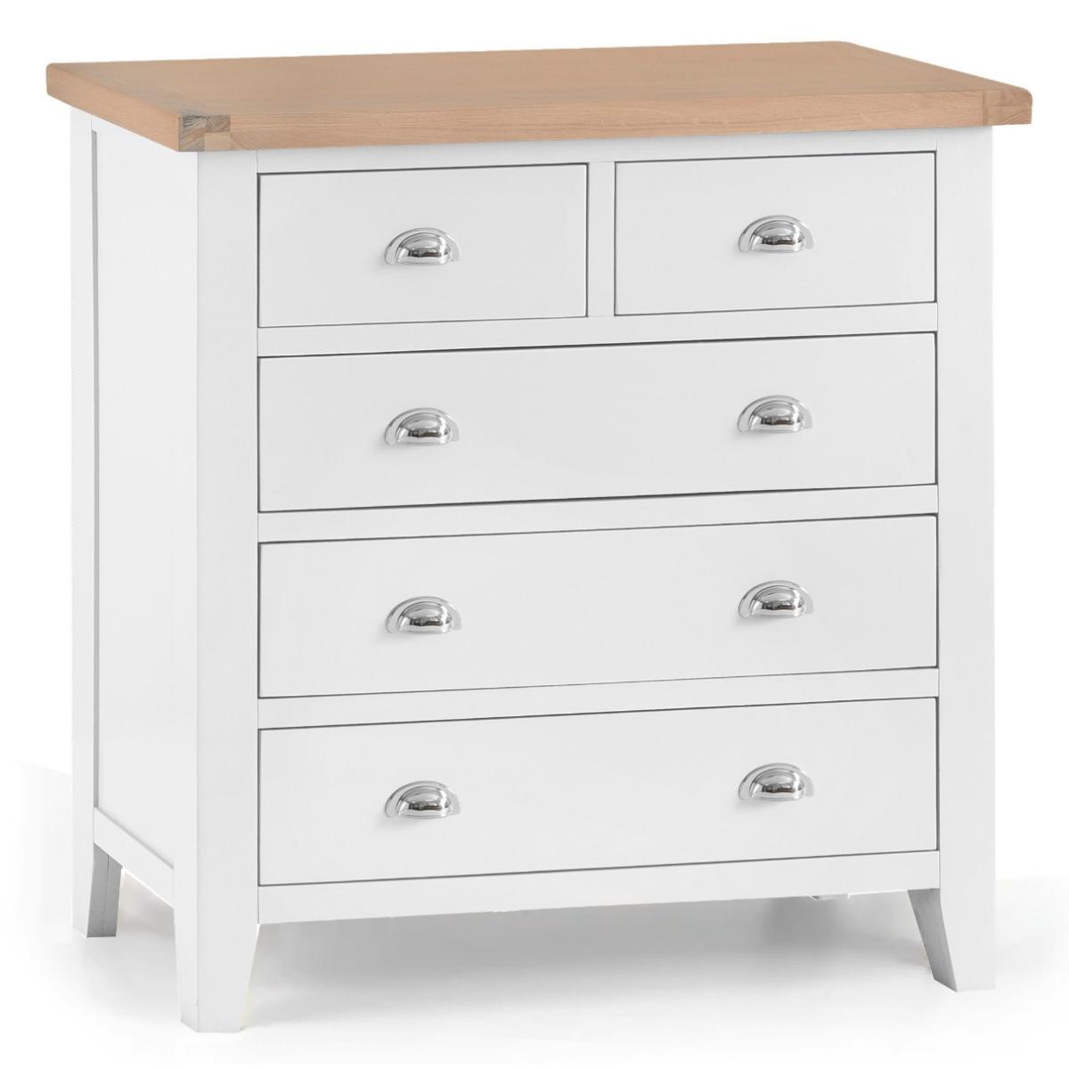 Eden Oak and White 2 Over 3 Chest of Drawers – image 5