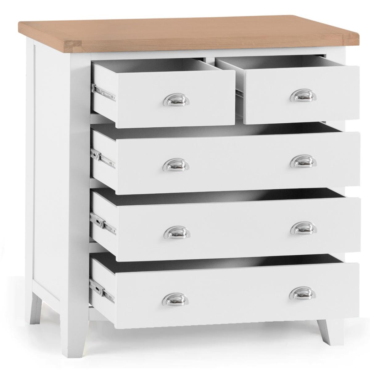 Eden Oak and White 2 Over 3 Chest of Drawers – image 7