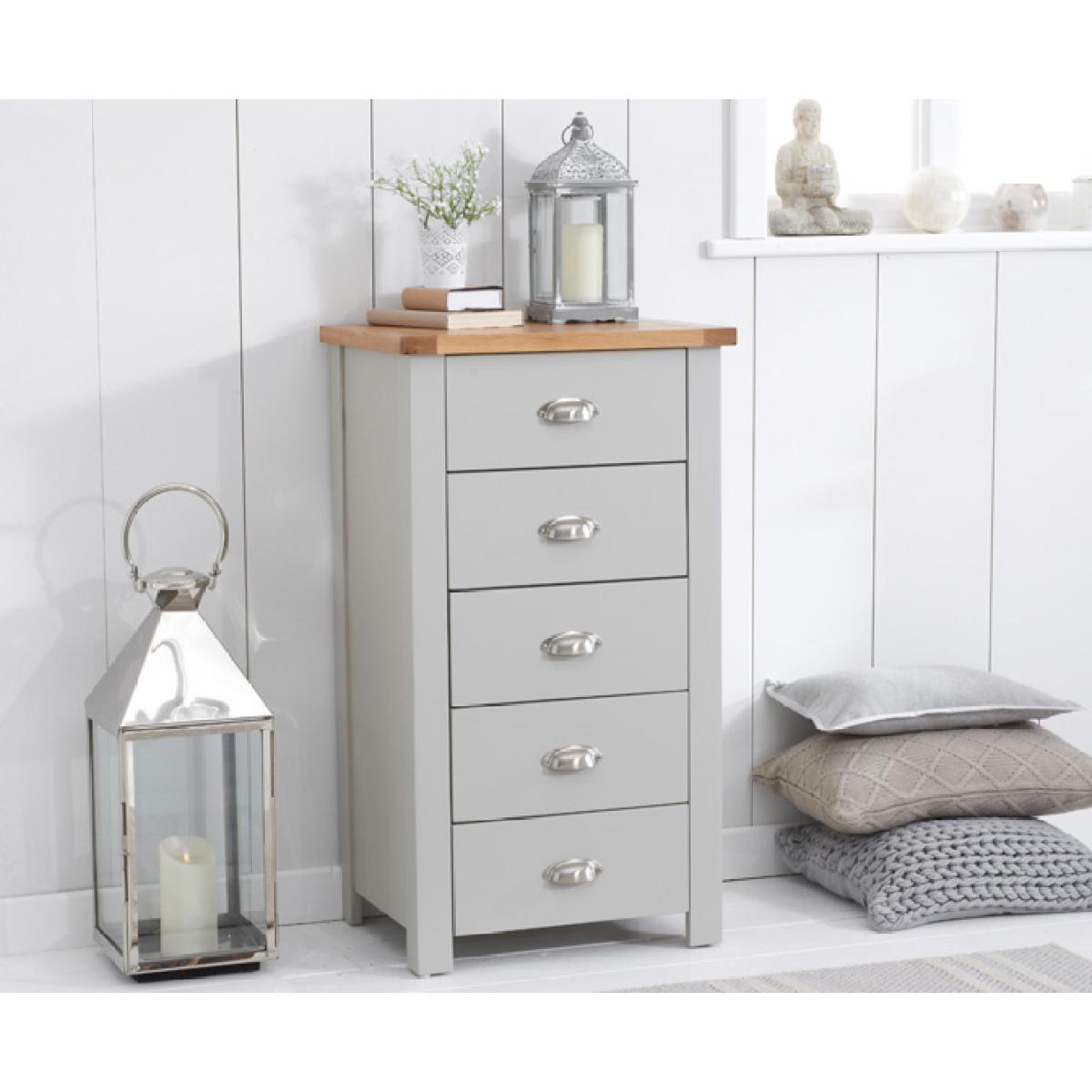 Somerset Oak and Grey 5 Drawer Chest – image 2