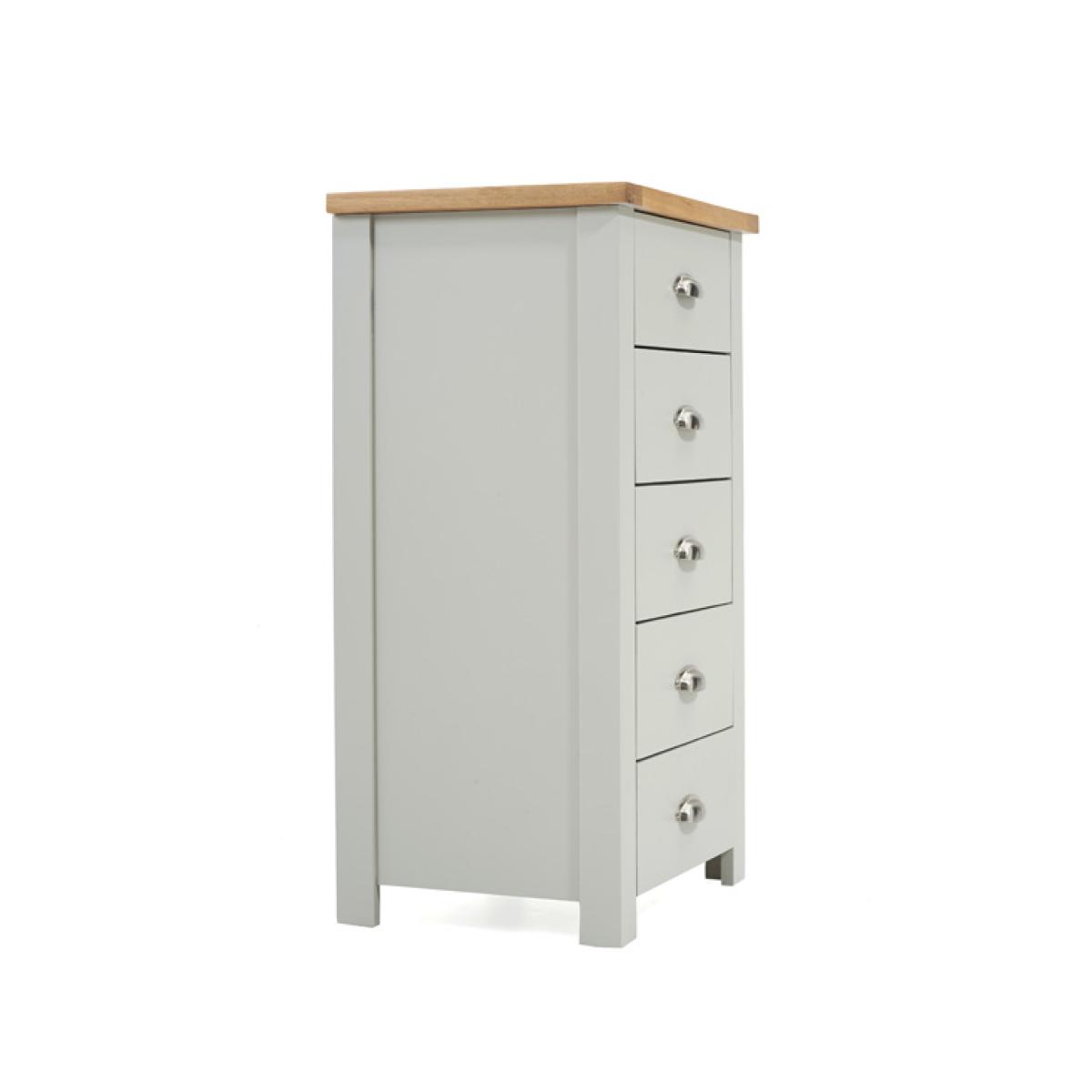 Somerset Oak and Grey 5 Drawer Chest – image 5