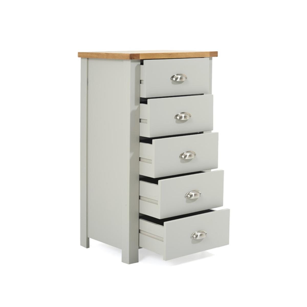 Somerset Oak and Grey 5 Drawer Chest – image 6