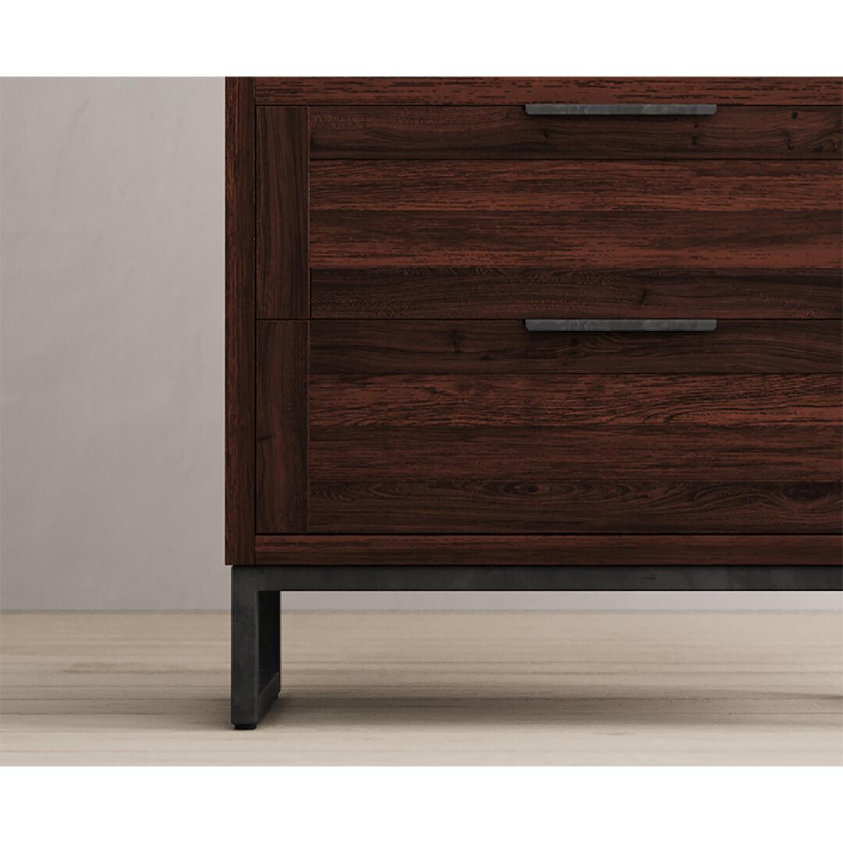 Dakota Dark Acacia and Metal 2 Over 3 Chest of Drawers – image 5