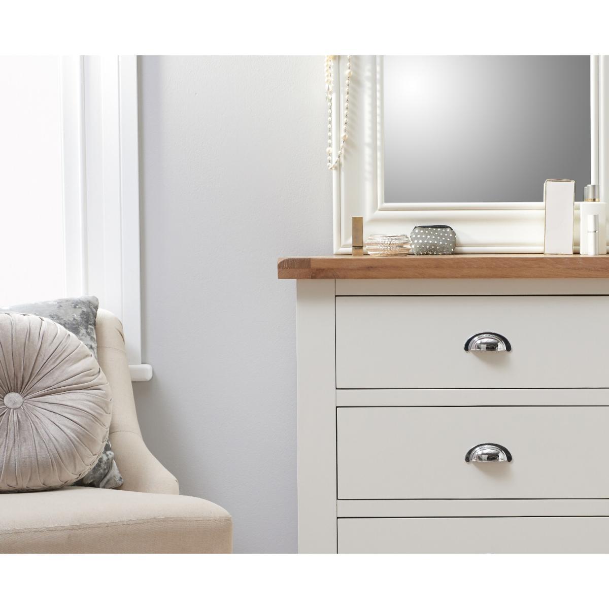 Eden Oak and White 3 Drawer Chest – image 4