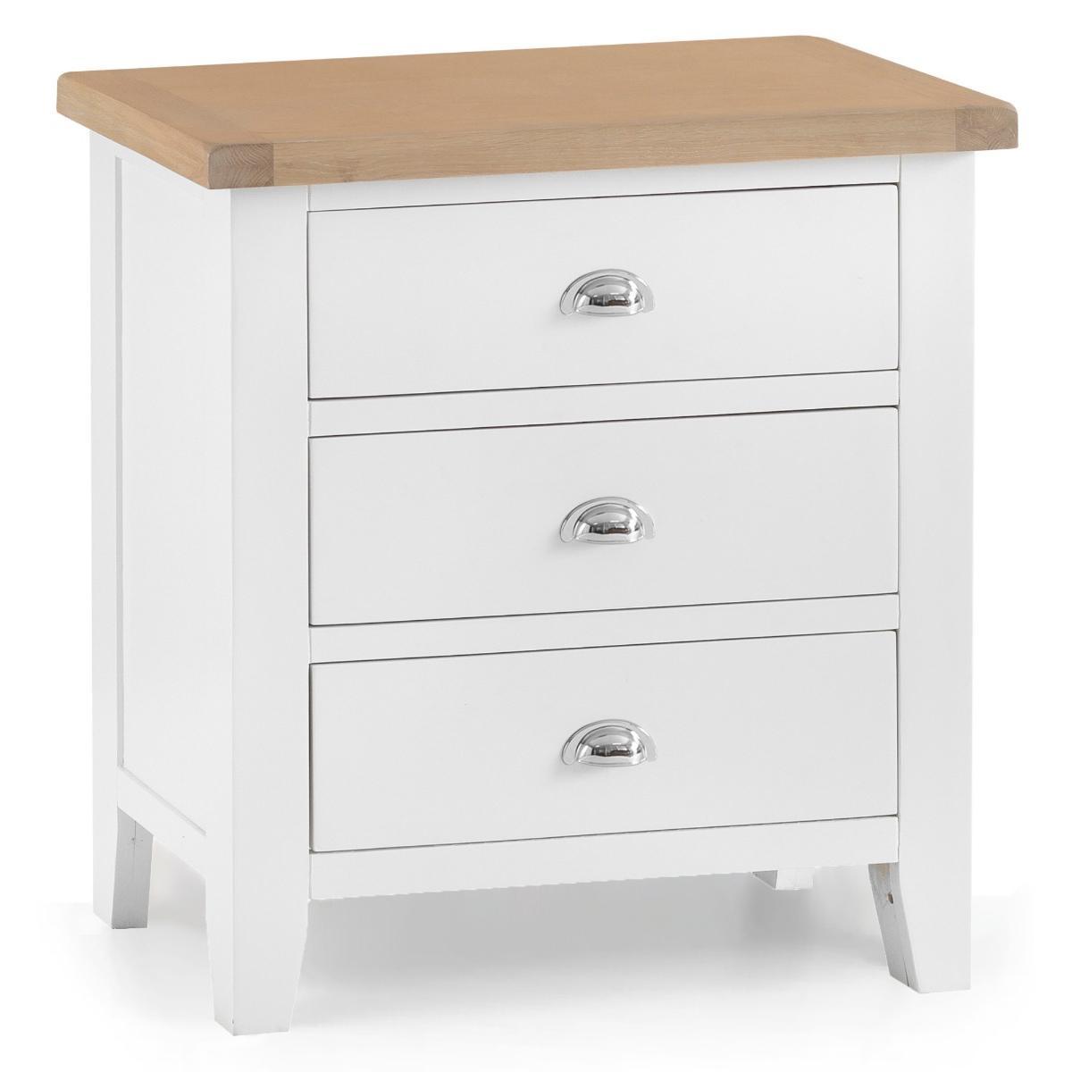 Eden Oak and White 3 Drawer Chest – image 5