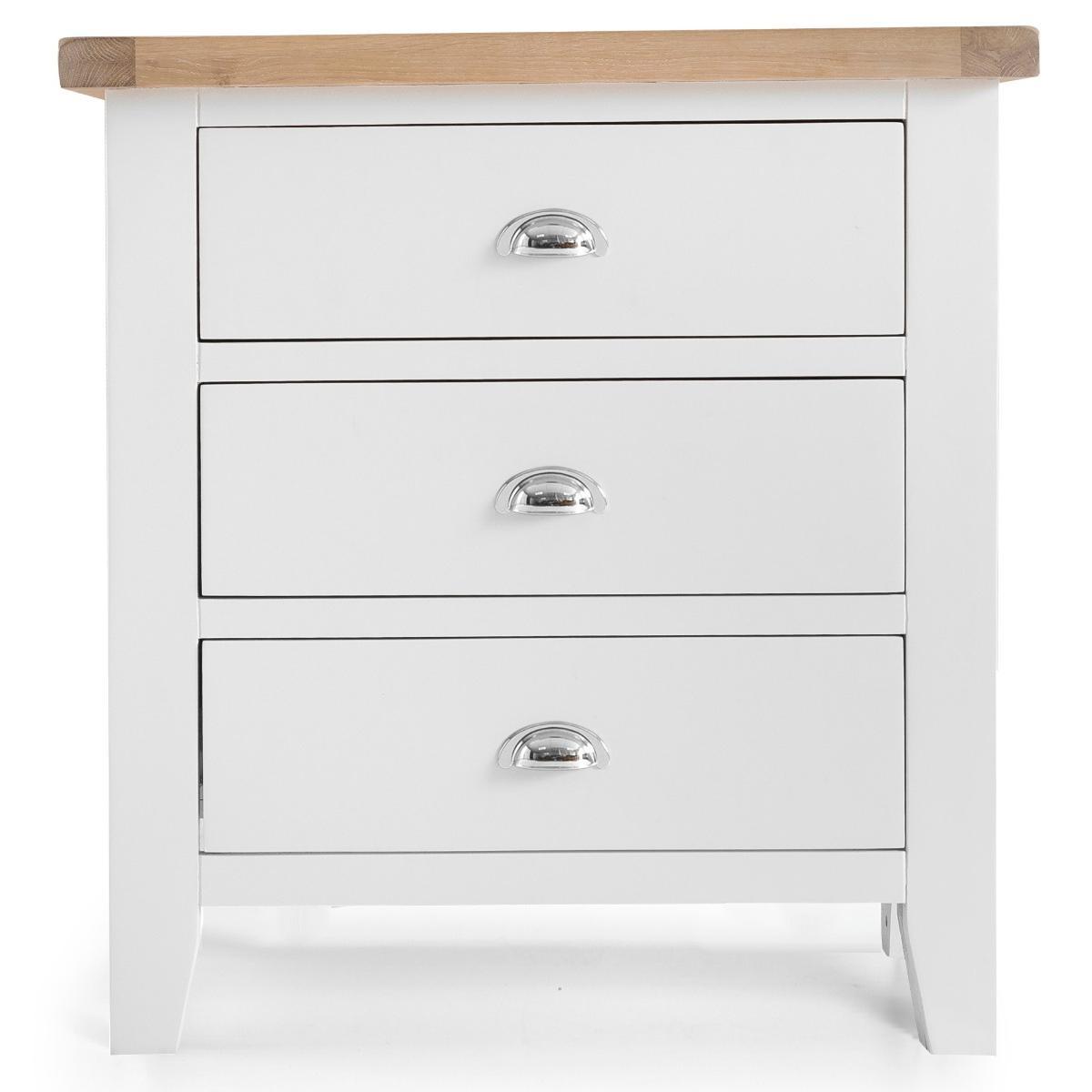 Eden Oak and White 3 Drawer Chest – image 6