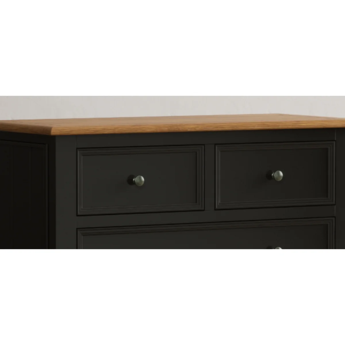 Charlton Oak and Black Painted 2 Over 3 Chest of Drawers – image 8