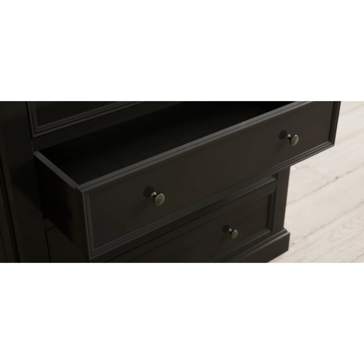 Charlton Oak and Black Painted 2 Over 3 Chest of Drawers – image 10