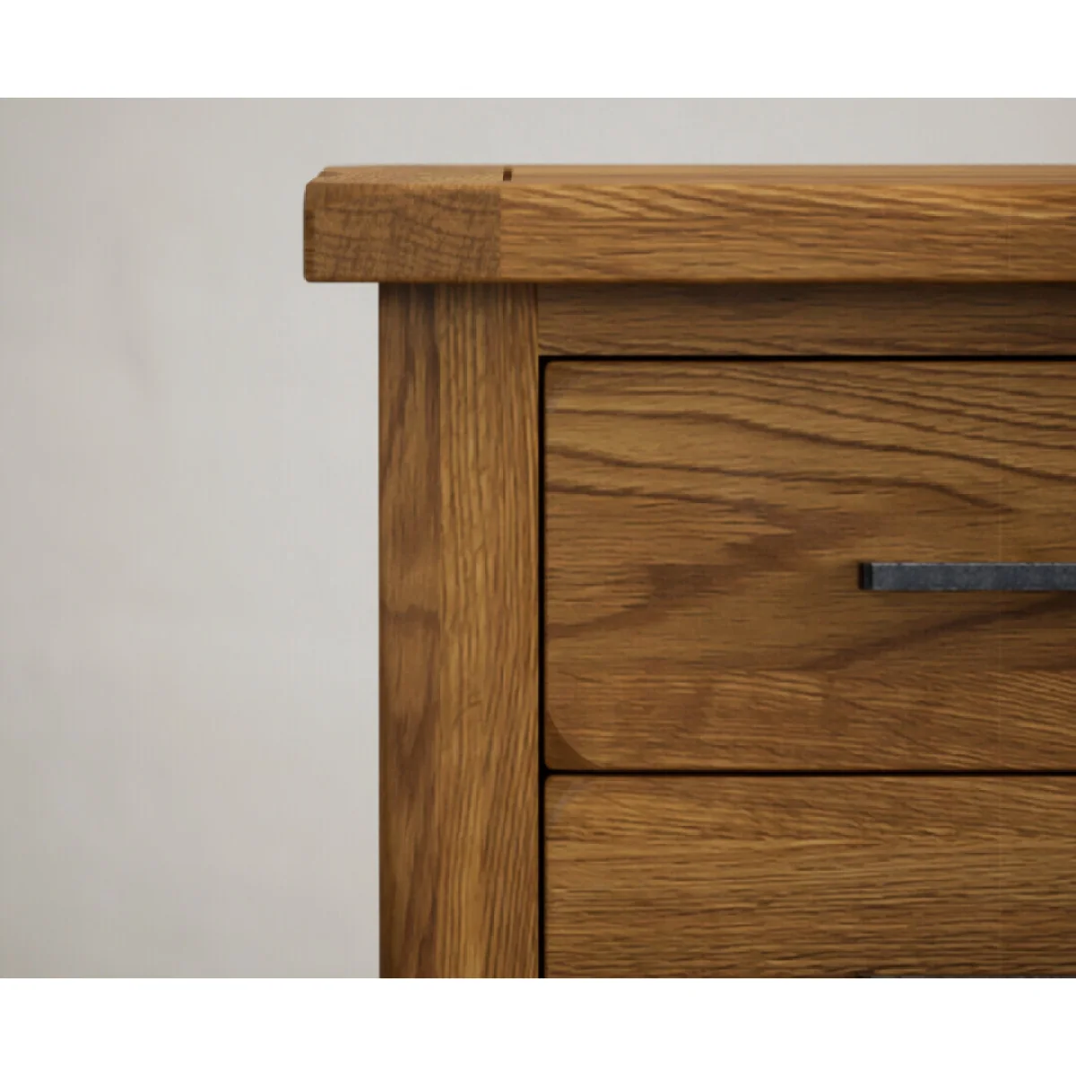 Harrogate Rustic Solid Oak 5 Drawer Tallboy – image 6
