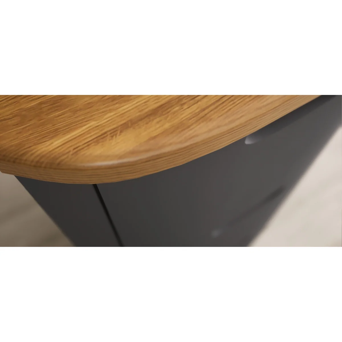 Bradwell Oak and Charcoal Painted 5 Drawer Tallboy – image 8