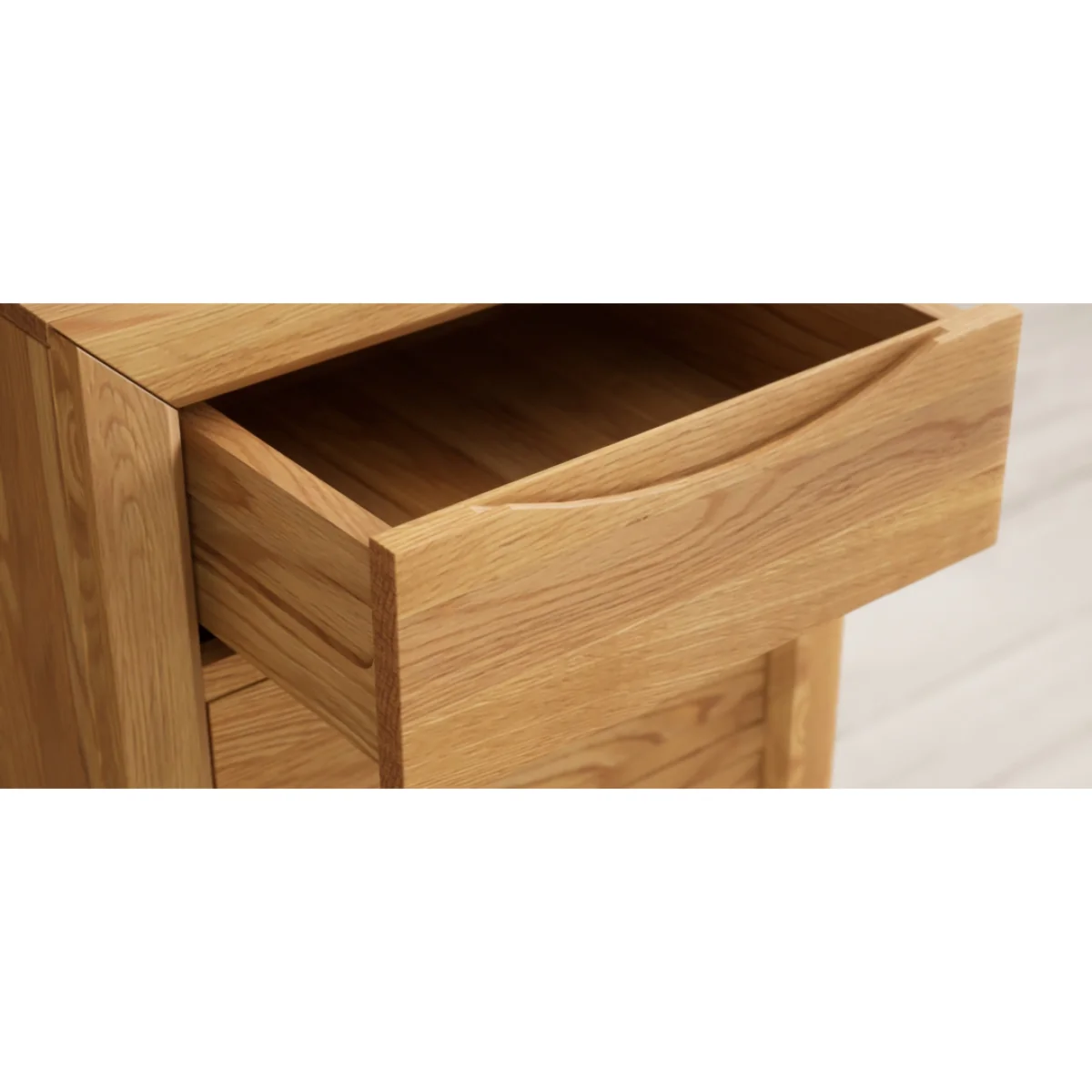 Parker Solid Oak 5 Drawer Tallboy Chest – image 7