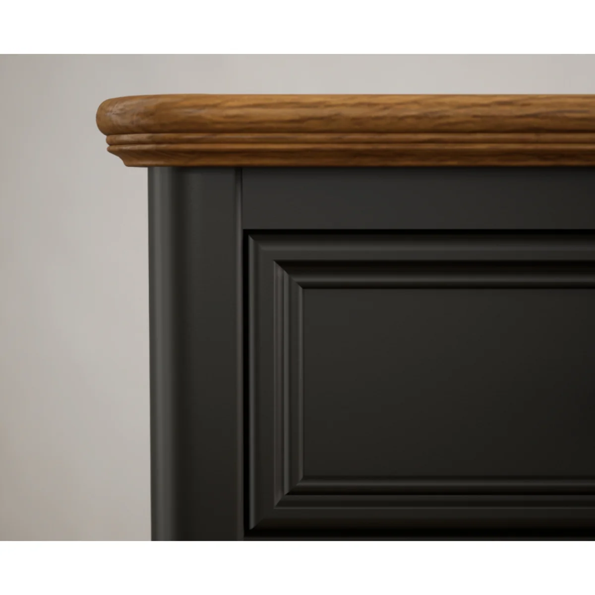 Chateau Noir Oak and Black Painted 5 Drawer Tallboy – image 8