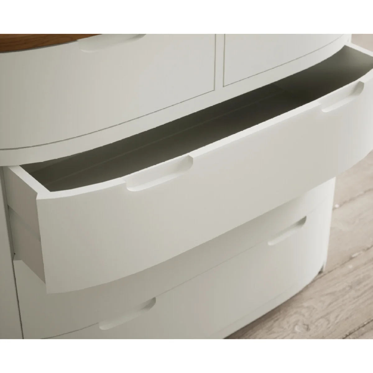 Bradwell Oak and Signal White Painted 2 Over 3 Chest of Drawers – image 6