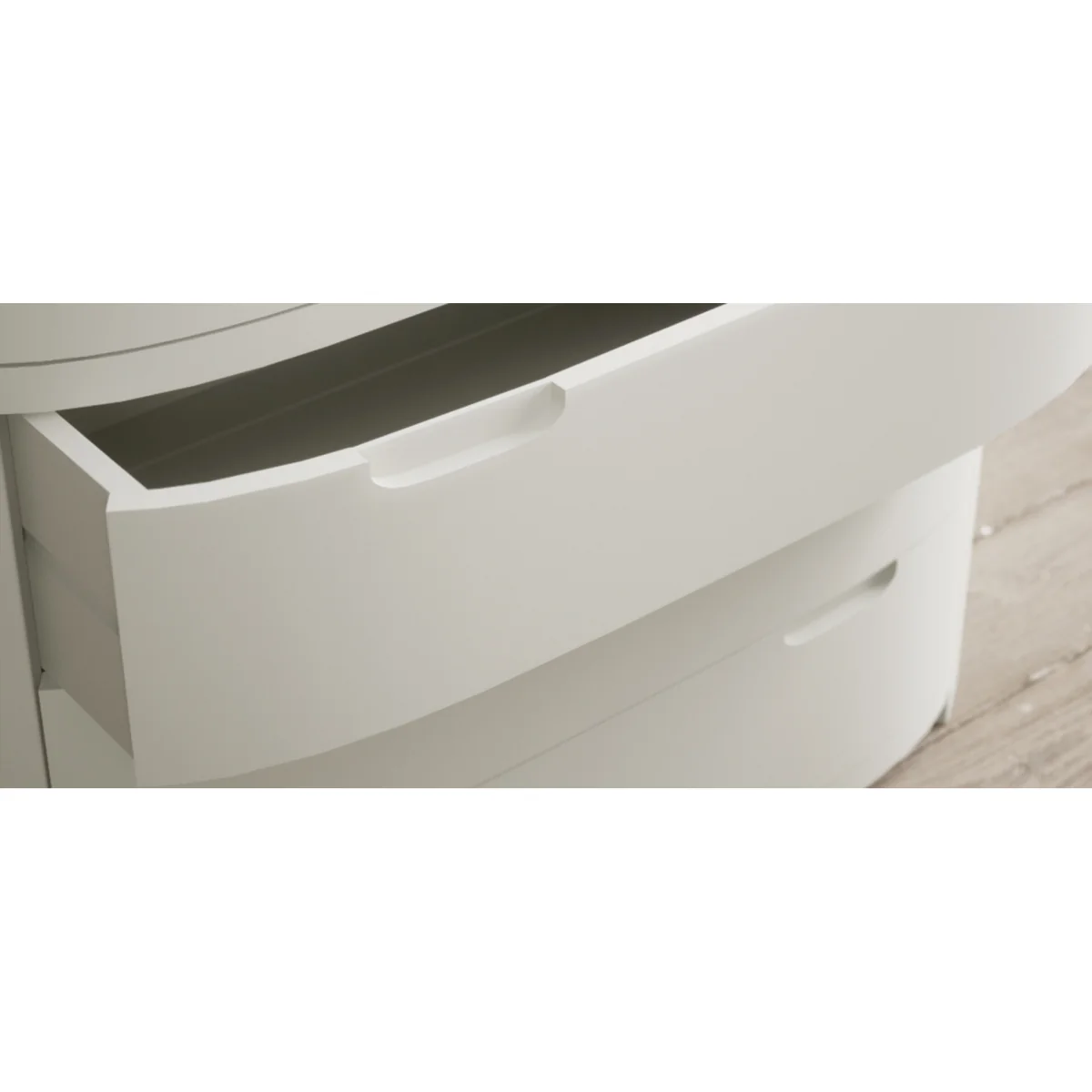 Bradwell Oak and Signal White Painted 2 Over 3 Chest of Drawers – image 8