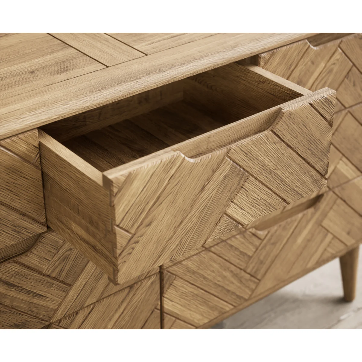 Parven Solid Oak 3 Over 4 Wide Chest Of Drawers – image 5