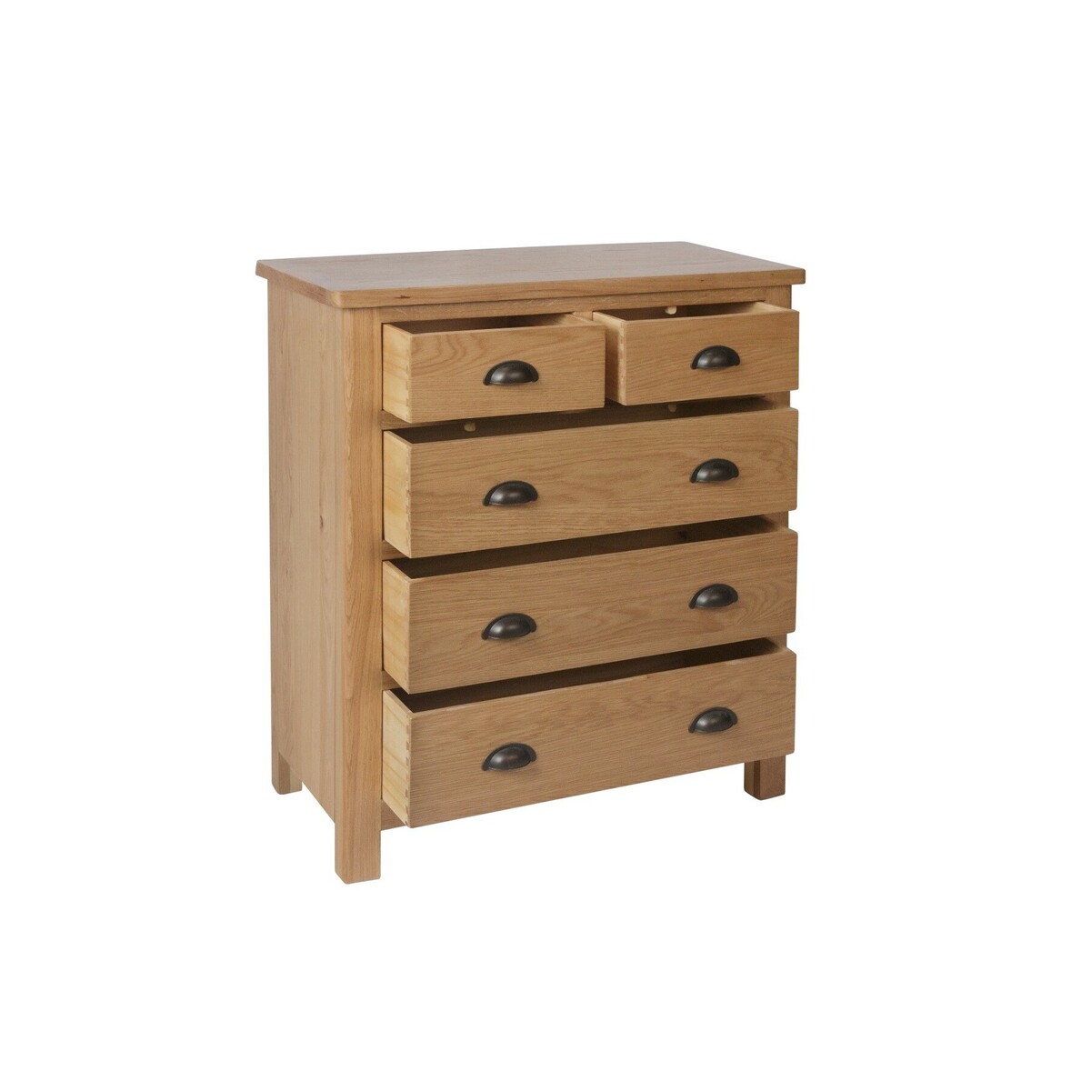 Noah Rustic Oak 2 Over 3 Drawer Chest – image 3