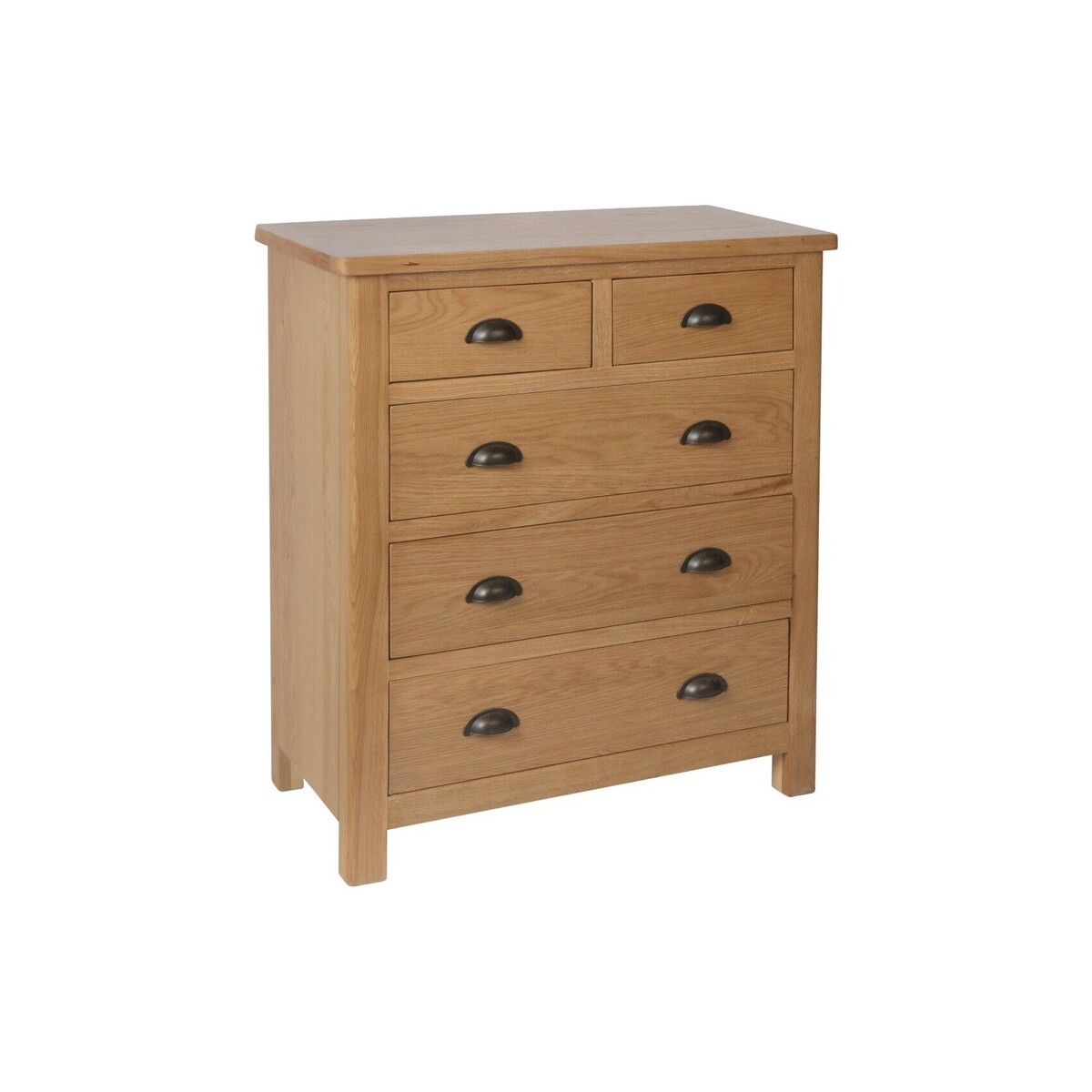 Noah Rustic Oak 2 Over 3 Drawer Chest – image 2