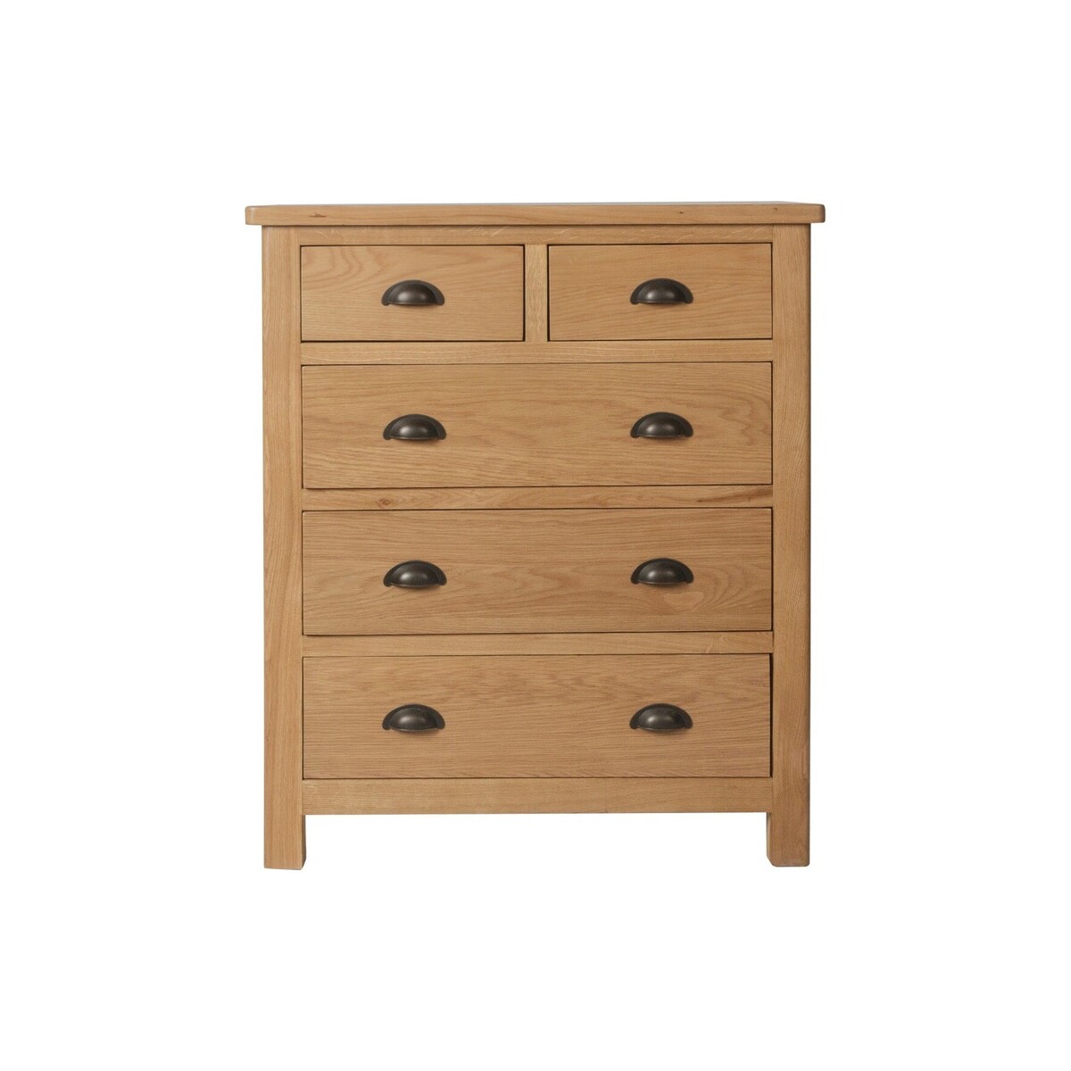 Noah Rustic Oak 2 Over 3 Drawer Chest – image 1
