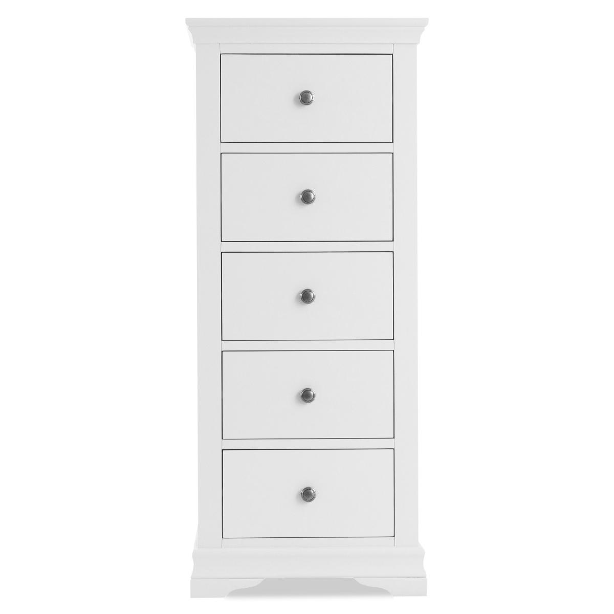 Brooklyn White 5 Drawer Wellington Chest – image 2