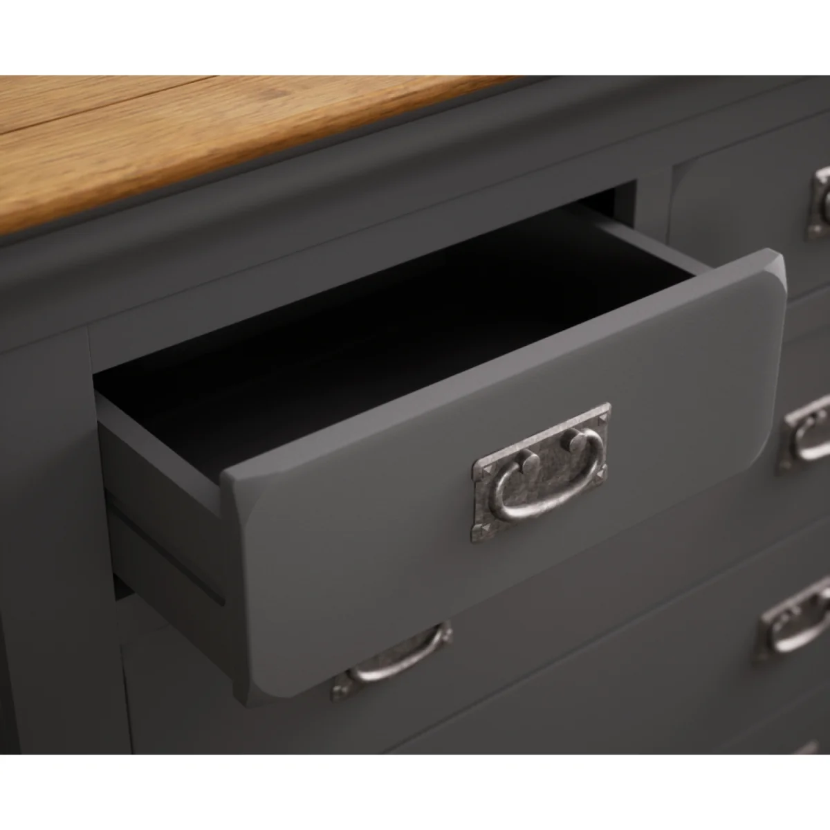 Charwood Oak and Charcoal Painted 2 Over 3 Chest of Drawers – image 5