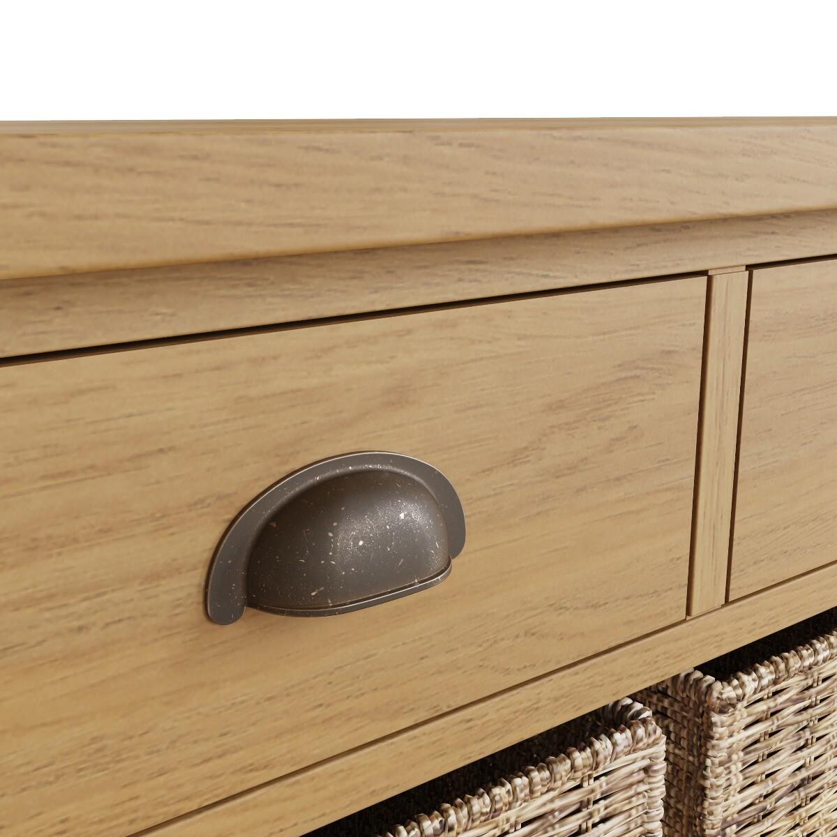 Noah Oak 3 Drawer 6 Basket Unit – image 6