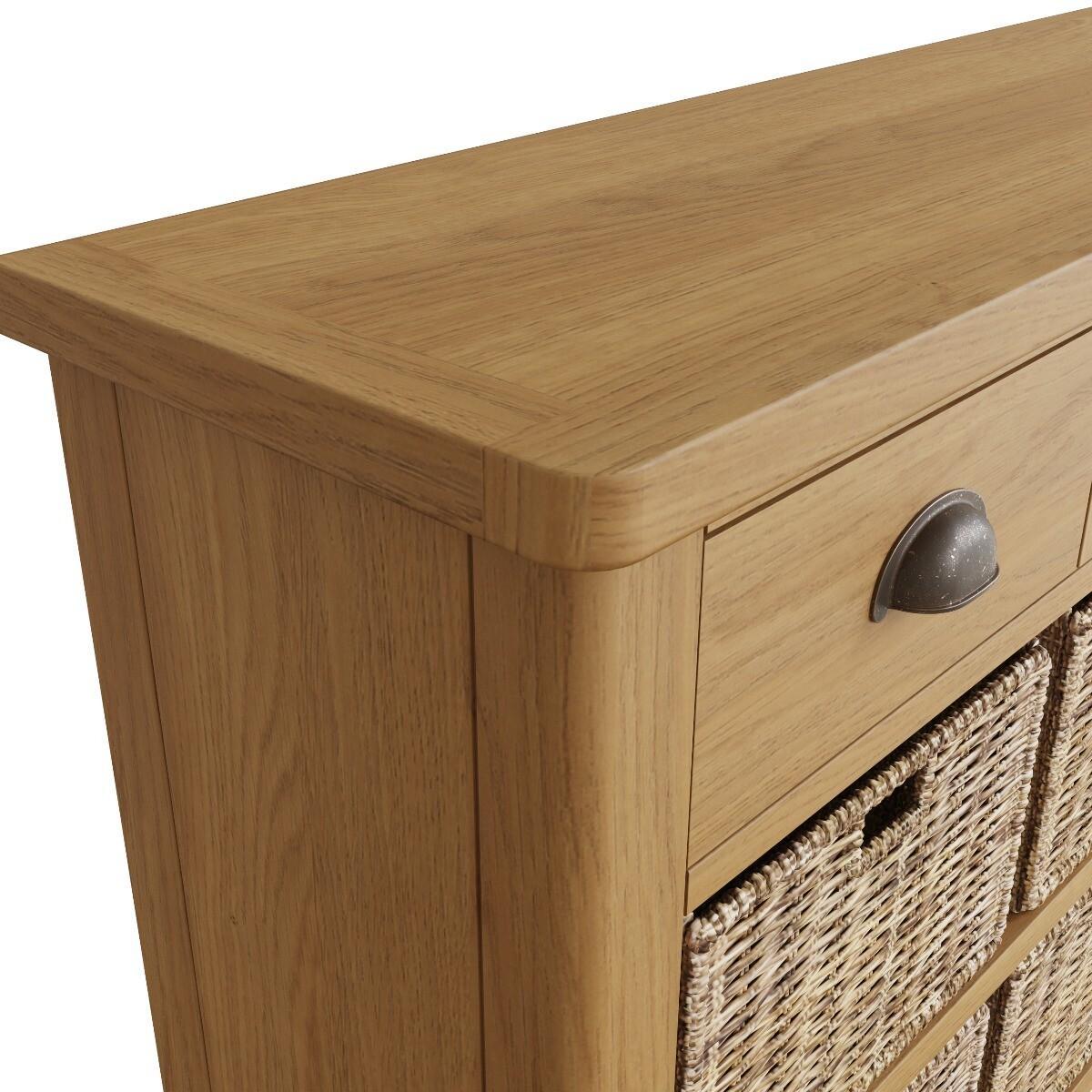 Noah Oak 3 Drawer 6 Basket Unit – image 8