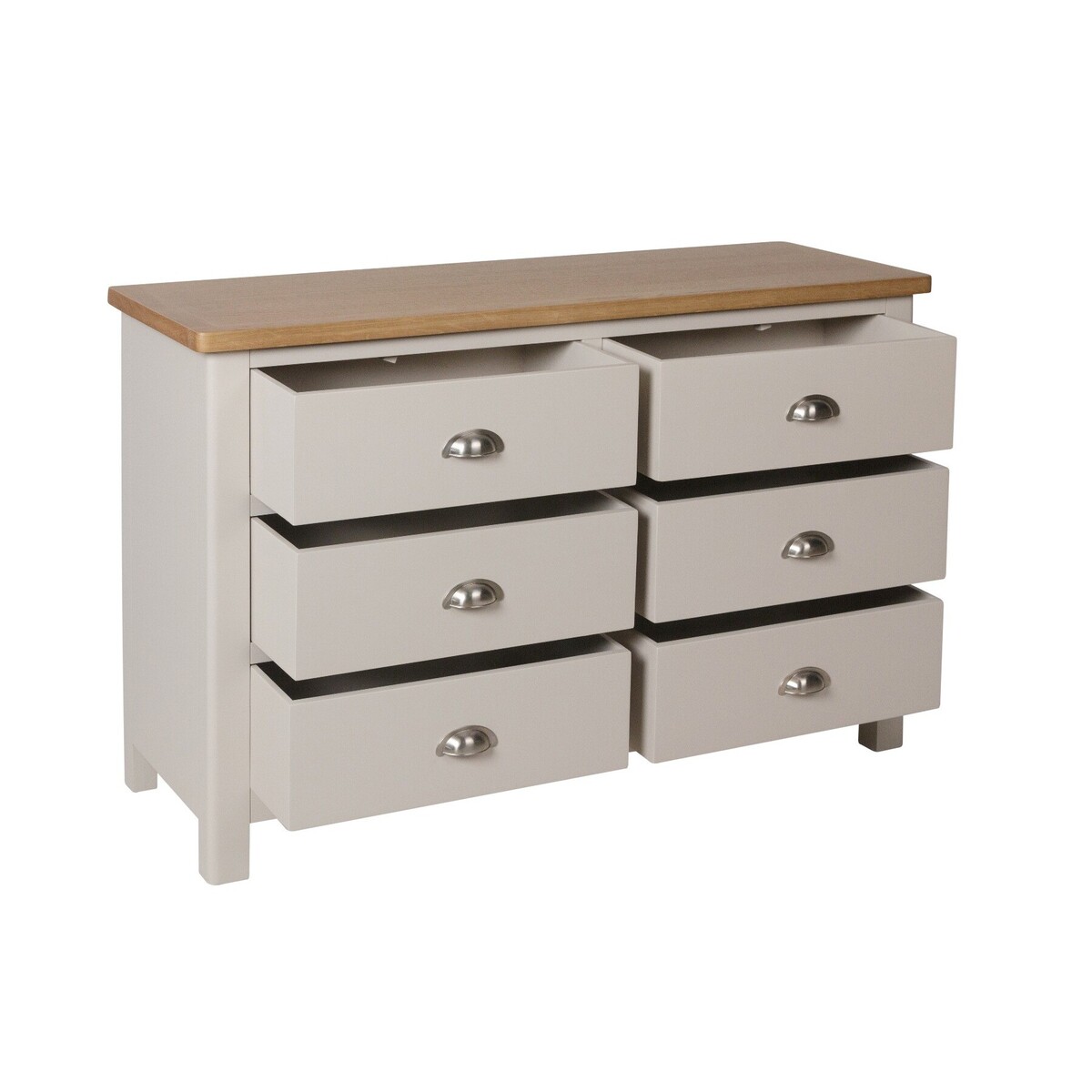 Fay Oak and Grey 6 Drawer Chest – image 3