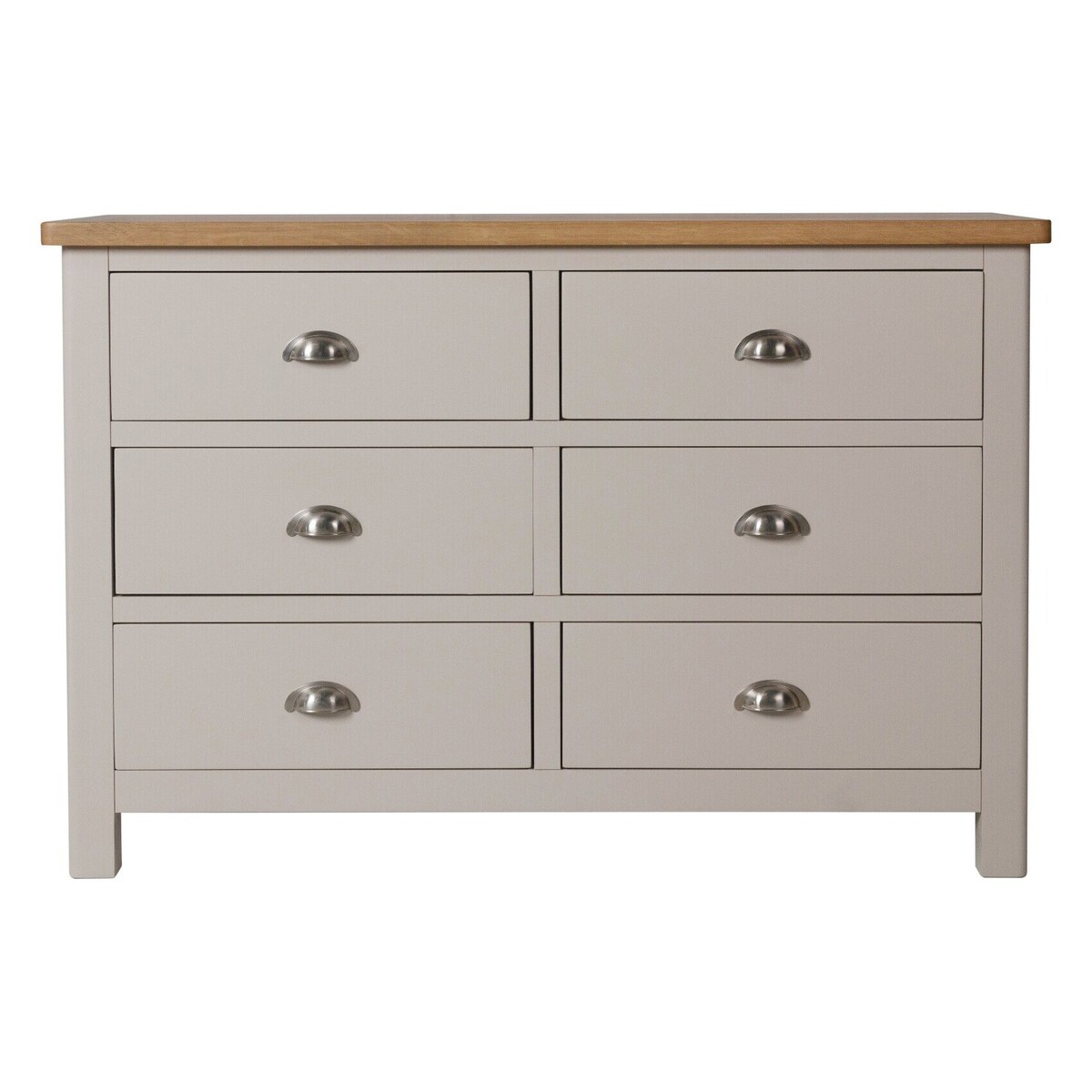 Fay Oak and Grey 6 Drawer Chest – image 1