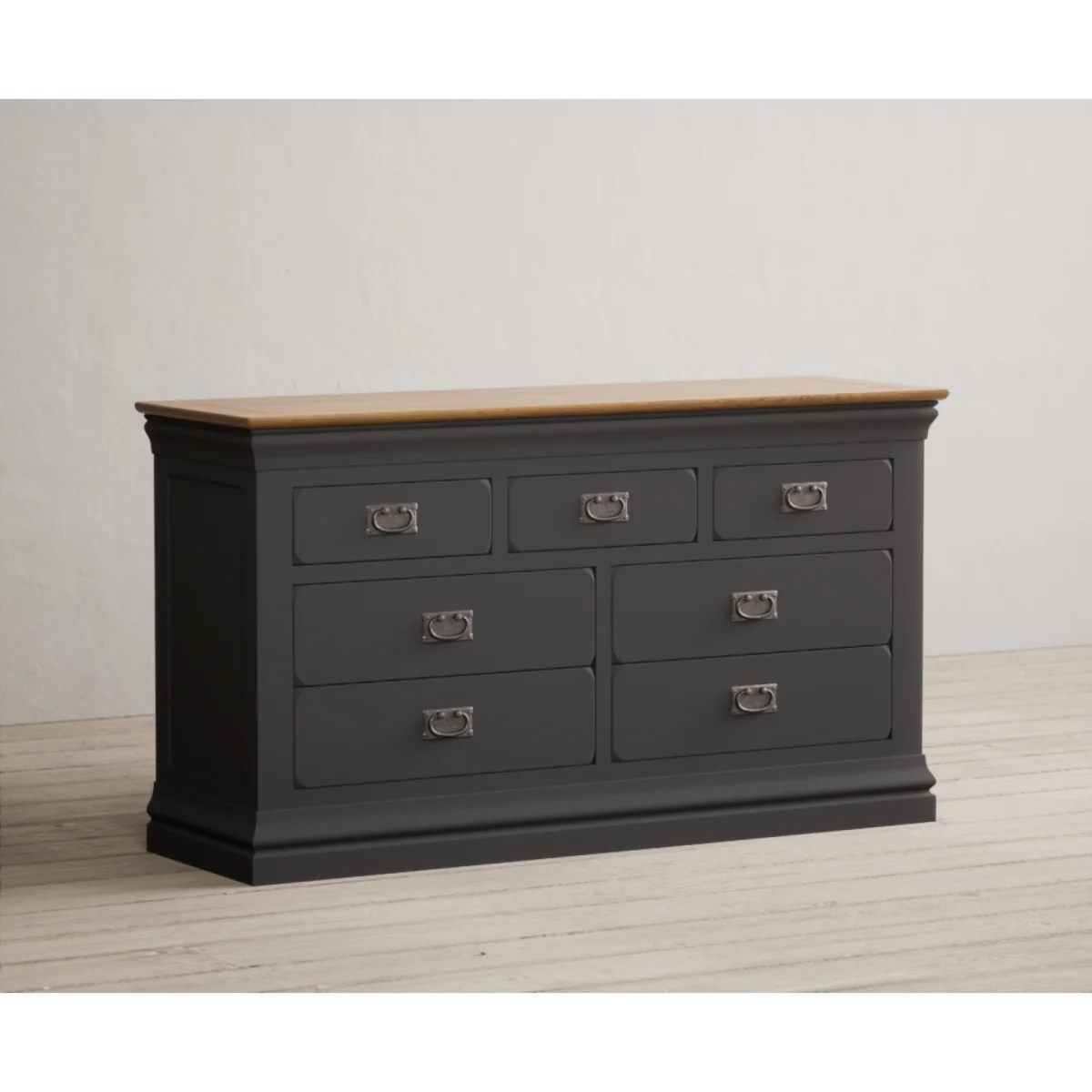 Charwood Oak and Charcoal Painted Wide Chest of Drawers – image 3