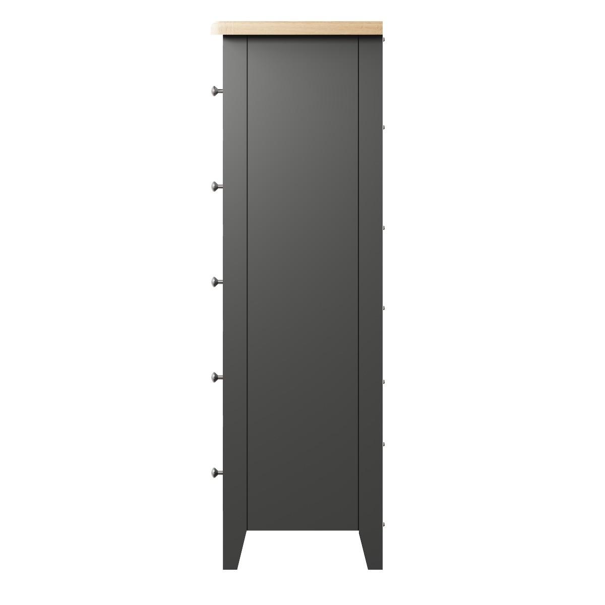 Arlia Oak and Grey 5 Drawer Narrow Chest – image 5