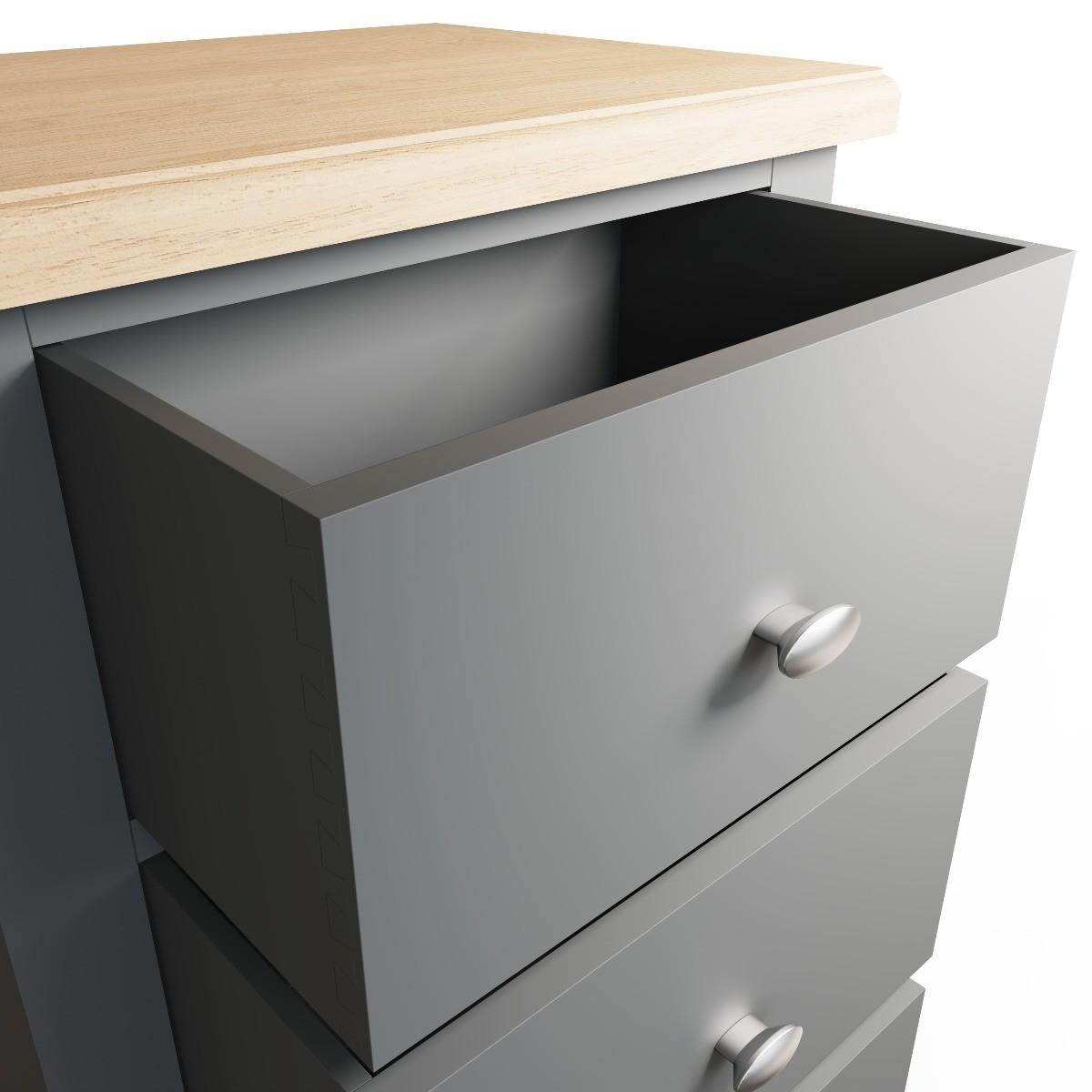 Arlia Oak and Grey 5 Drawer Narrow Chest – image 7