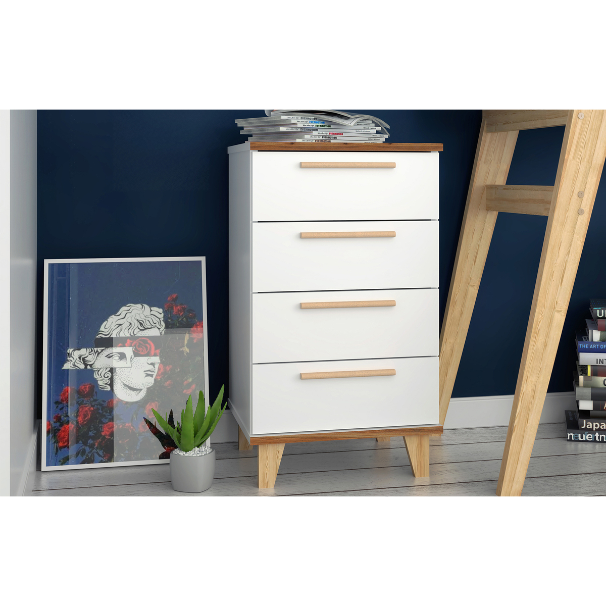 Oslo White Chest of Drawers – image 3