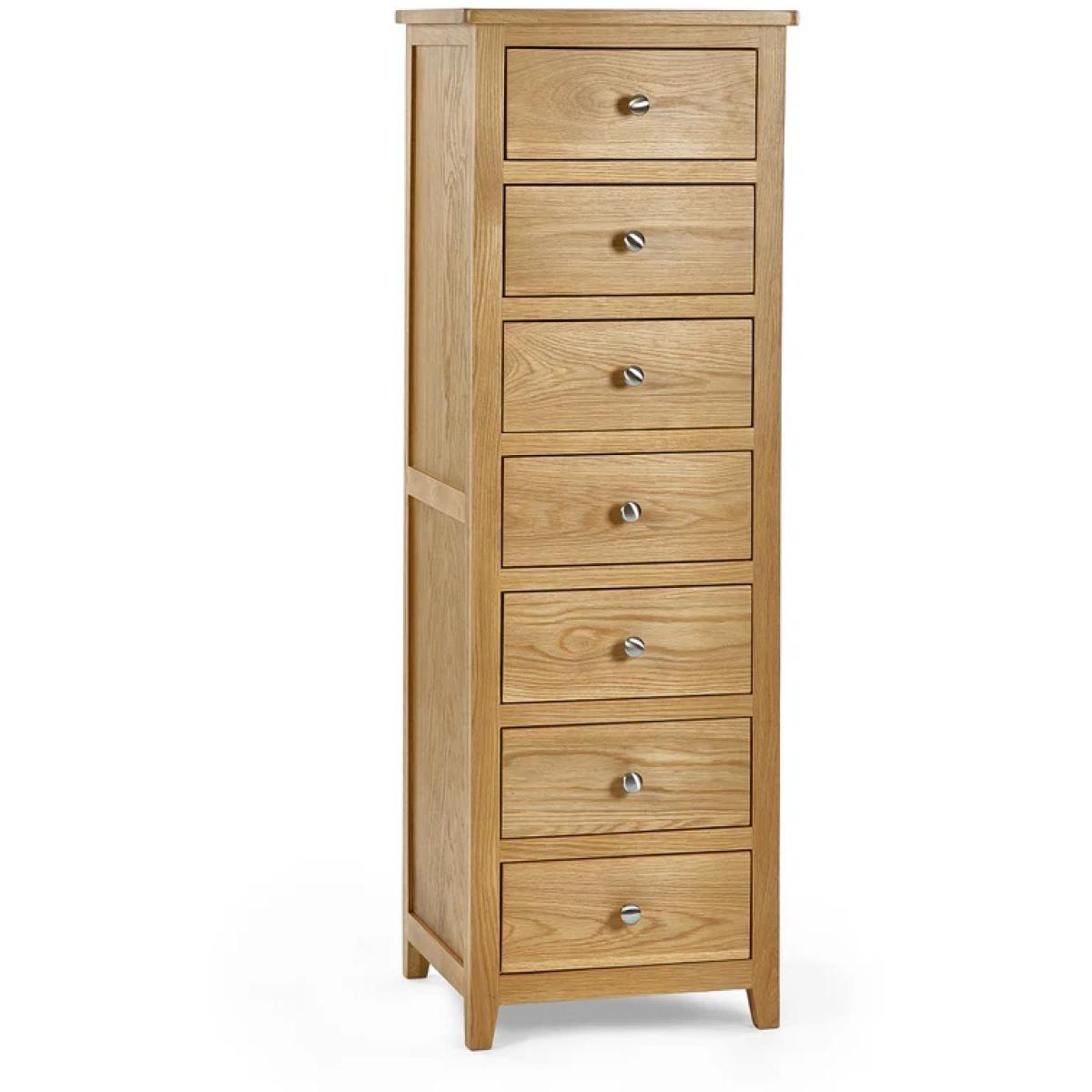 Julian Bowen Mallory 7 Drawer Narrow Chest In LightWood – image 3