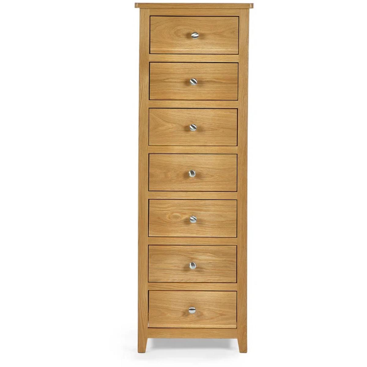 Julian Bowen Mallory 7 Drawer Narrow Chest In LightWood – image 6