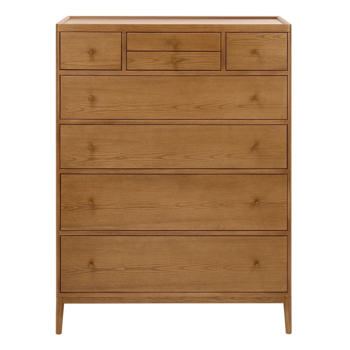 Ercol Salina 8 Drawer Tall Chest of Drawers In Vintage – image 3