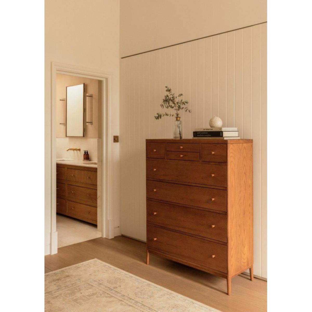 Ercol Salina 8 Drawer Tall Chest of Drawers In Vintage – image 10