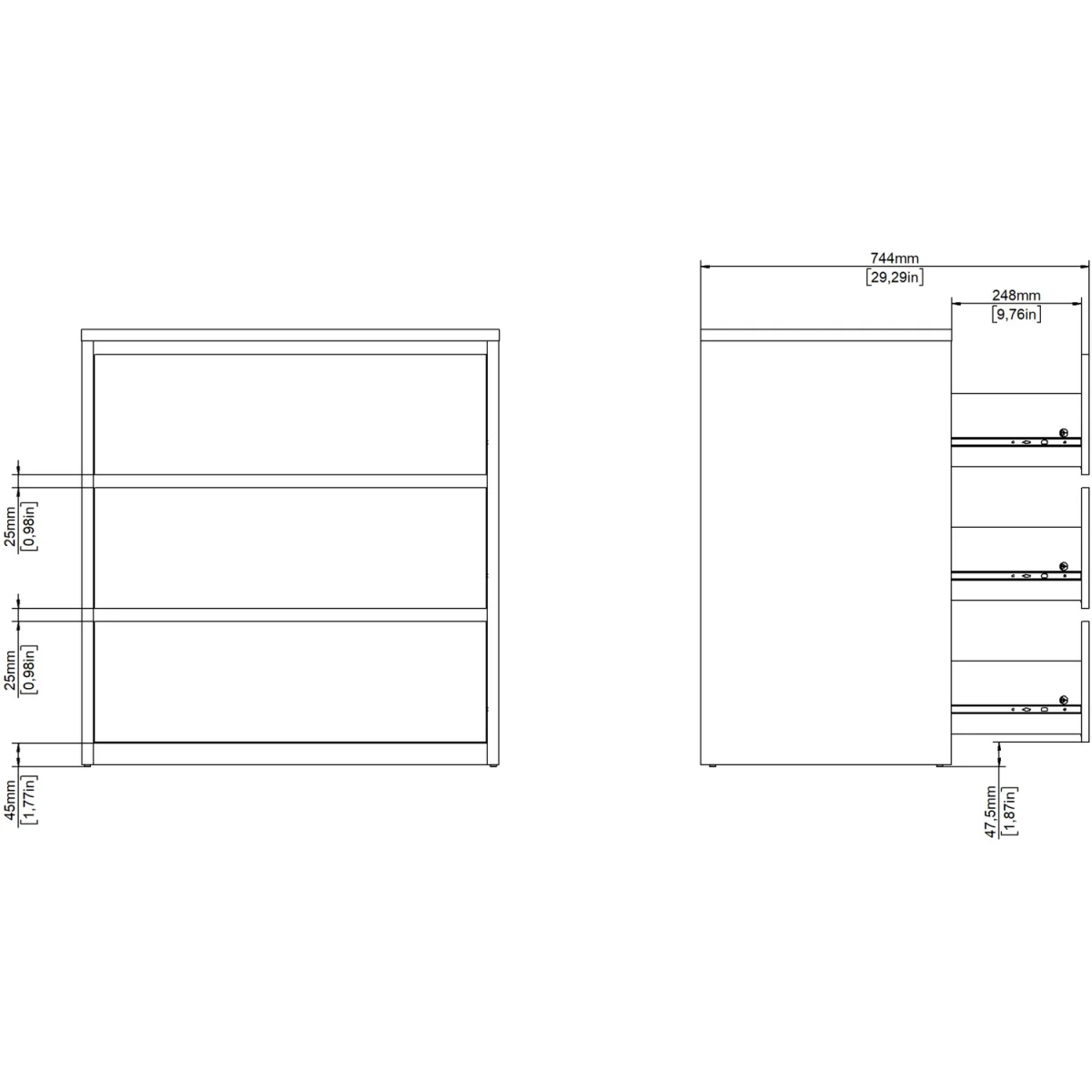 Next Chest 3 Drawers - White – image 11