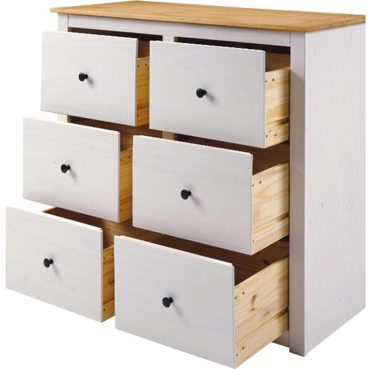 Panama 6 Drawer Chest Of Drawers - White – image 5