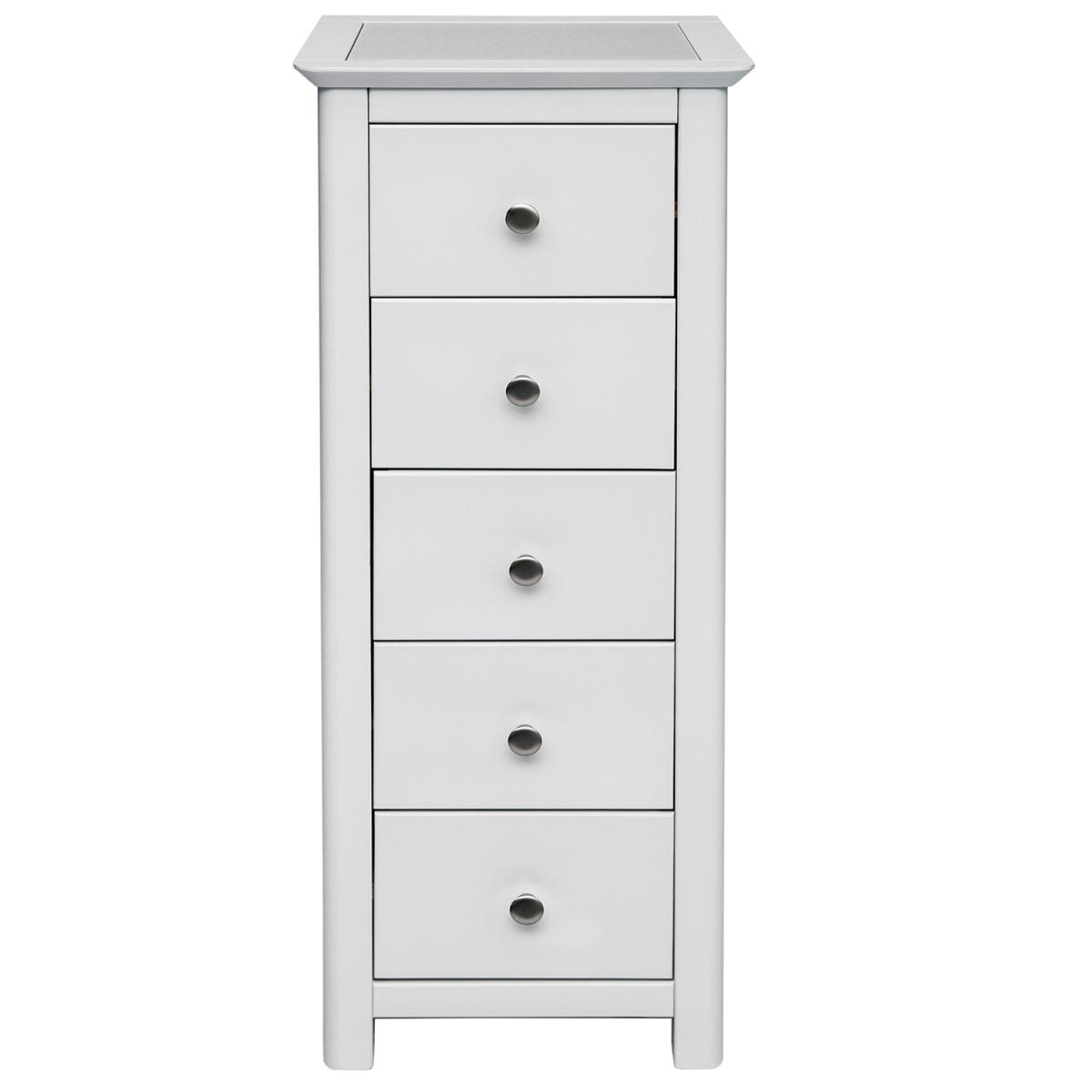 Stirling 5 Drawer Narrow Chest With Stone Inset – image 2